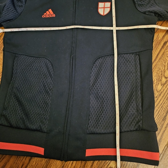 Adidas soccer track jacket black Size M England 2010 World Cup South Africa zip - Picture 9 of 10